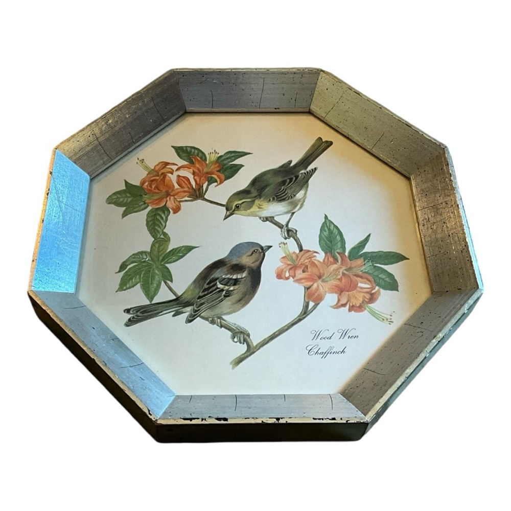 Vintage Hexagon Framed Bird Pictures - Picture 4 of 8